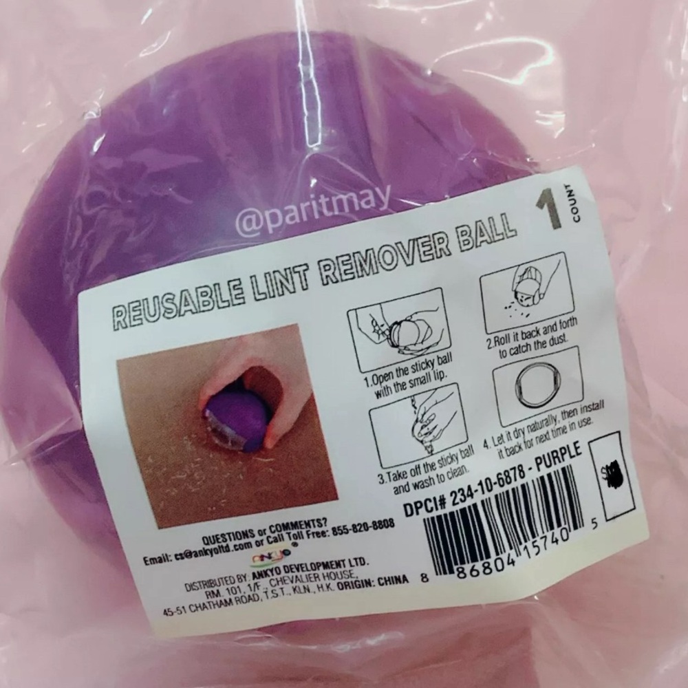 Lint Roller Hair Remover Ball Reusable Potable Travel Pet Fur Cleaner